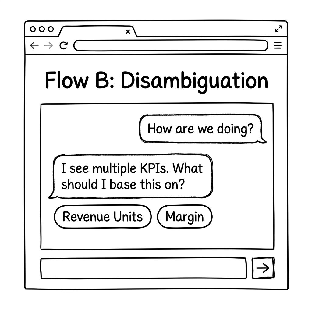 Flow B: Ambiguous Query